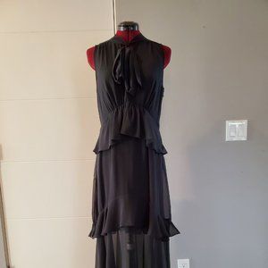 Who What Wear midi dress w/ tie neck SZ S